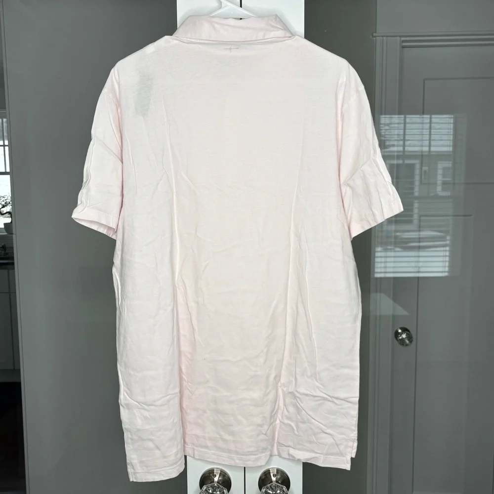 NWT J. Crew Sueded Cotton Polo Shirt Soft Pink
